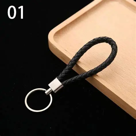 Keychain Tag Braided String Car Key Pendant  