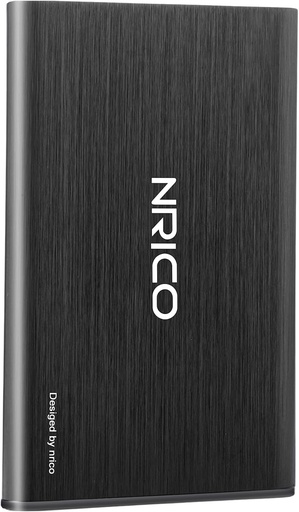 NRICO Ultra Slim 750GB Portable External Hard Drive USB3.0 HDD Storage Compatible for PC, Desktop, Laptop,Mac,PS4, Xbox one (Black, 750, GB) 